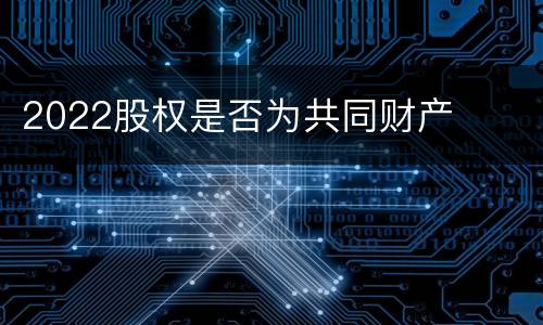 2022股权是否为共同财产