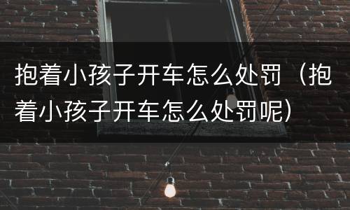 抱着小孩子开车怎么处罚（抱着小孩子开车怎么处罚呢）