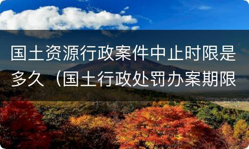 国土资源行政案件中止时限是多久（国土行政处罚办案期限）