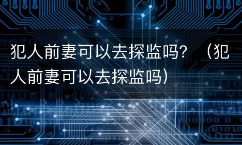 犯人前妻可以去探监吗？（犯人前妻可以去探监吗）