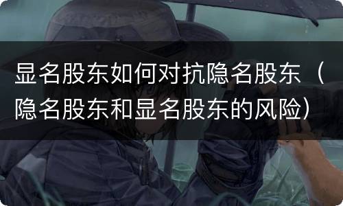 显名股东如何对抗隐名股东（隐名股东和显名股东的风险）