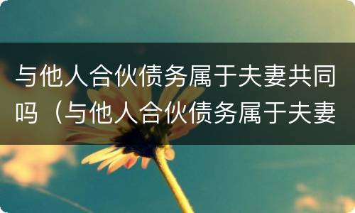与他人合伙债务属于夫妻共同吗（与他人合伙债务属于夫妻共同吗）