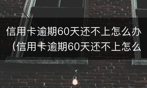 信用卡逾期60天还不上怎么办（信用卡逾期60天还不上怎么办呢）