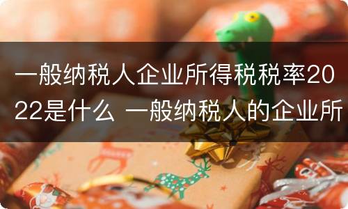 一般纳税人企业所得税税率2022是什么 一般纳税人的企业所得税税率最新