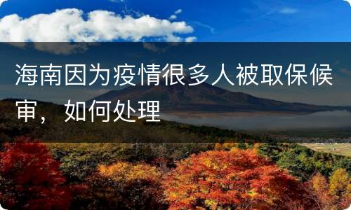 海南因为疫情很多人被取保候审，如何处理