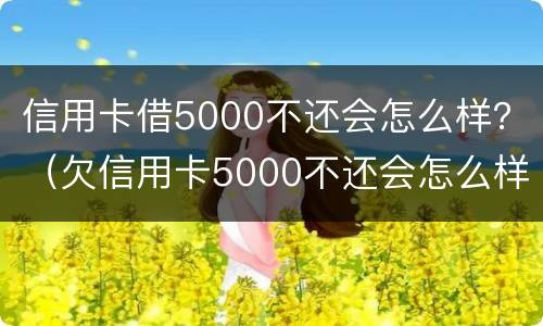 信用卡借5000不还会怎么样？（欠信用卡5000不还会怎么样）