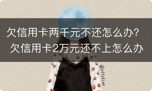欠信用卡两千元不还怎么办？ 欠信用卡2万元还不上怎么办