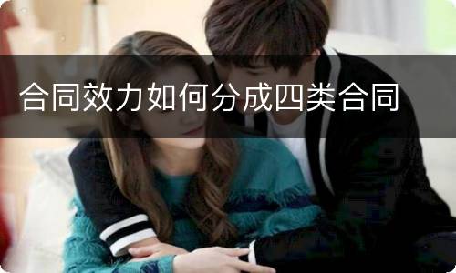 合同效力如何分成四类合同