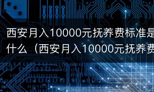 西安月入10000元抚养费标准是什么（西安月入10000元抚养费标准是什么样的）