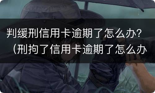 判缓刑信用卡逾期了怎么办？（刑拘了信用卡逾期了怎么办）