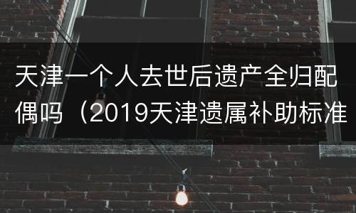 天津一个人去世后遗产全归配偶吗（2019天津遗属补助标准）