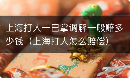 上海打人一巴掌调解一般赔多少钱（上海打人怎么赔偿）
