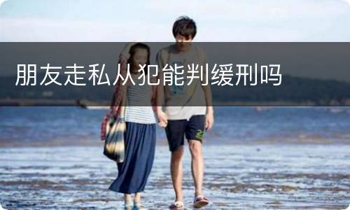 朋友走私从犯能判缓刑吗