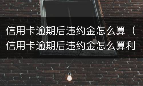 信用卡逾期后违约金怎么算（信用卡逾期后违约金怎么算利息）