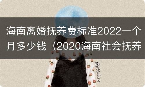 海南离婚抚养费标准2022一个月多少钱（2020海南社会抚养费多少钱）