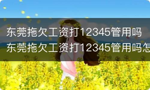 东莞拖欠工资打12345管用吗 东莞拖欠工资打12345管用吗怎么投诉