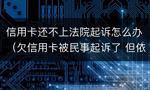 信用卡还不上法院起诉怎么办（欠信用卡被民事起诉了 但依旧还不起）