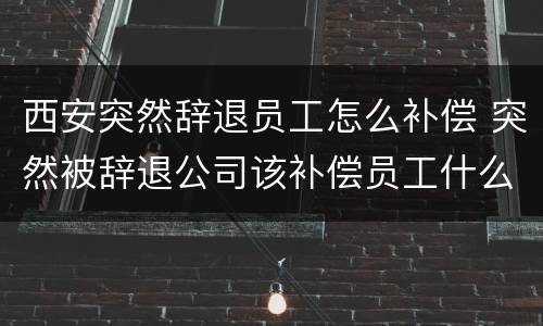 西安突然辞退员工怎么补偿 突然被辞退公司该补偿员工什么