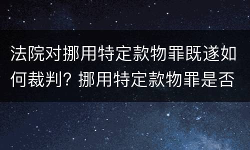法院对挪用特定款物罪既遂如何裁判? 挪用特定款物罪是否为结果犯