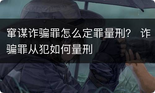 窜谋诈骗罪怎么定罪量刑？ 诈骗罪从犯如何量刑