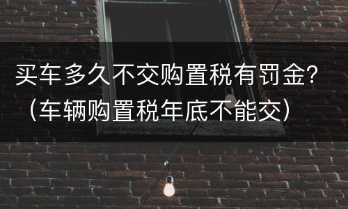 买车多久不交购置税有罚金？（车辆购置税年底不能交）