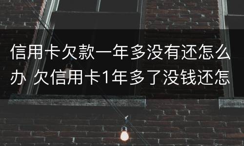 信用卡欠款一年多没有还怎么办 欠信用卡1年多了没钱还怎么办