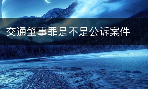 交通肇事罪是不是公诉案件
