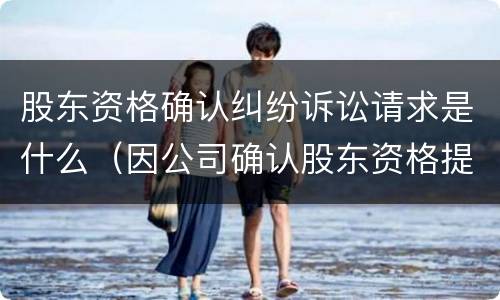 股东资格确认纠纷诉讼请求是什么（因公司确认股东资格提起的诉讼）