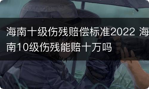 海南十级伤残赔偿标准2022 海南10级伤残能赔十万吗