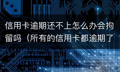 信用卡逾期还不上怎么办会拘留吗（所有的信用卡都逾期了还不上,怎么办）
