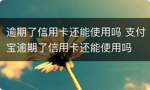 逾期了信用卡还能使用吗 支付宝逾期了信用卡还能使用吗