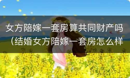 女方陪嫁一套房算共同财产吗（结婚女方陪嫁一套房怎么样）
