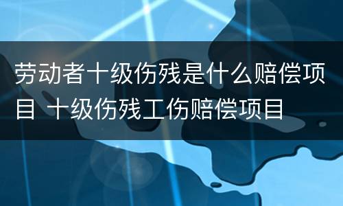 劳动者十级伤残是什么赔偿项目 十级伤残工伤赔偿项目