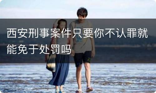 西安刑事案件只要你不认罪就能免于处罚吗