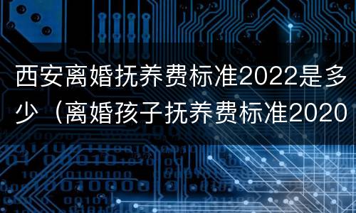 西安离婚抚养费标准2022是多少（离婚孩子抚养费标准2020西安）