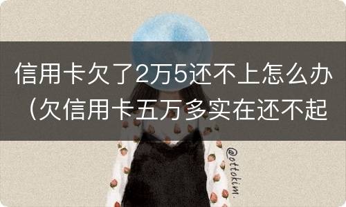 信用卡欠了2万5还不上怎么办（欠信用卡五万多实在还不起咋办）