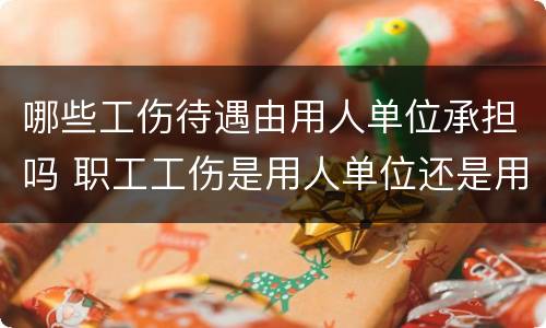 哪些工伤待遇由用人单位承担吗 职工工伤是用人单位还是用工单位承担