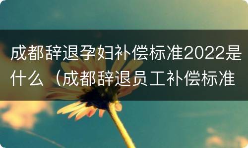 成都辞退孕妇补偿标准2022是什么（成都辞退员工补偿标准2020）