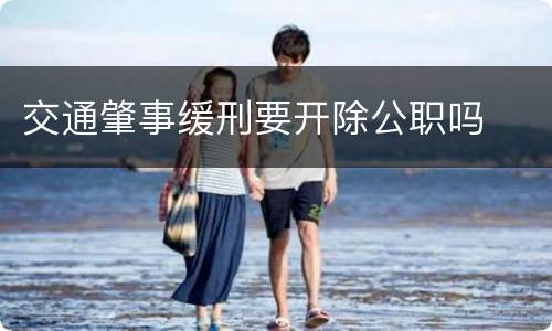 交通肇事缓刑要开除公职吗