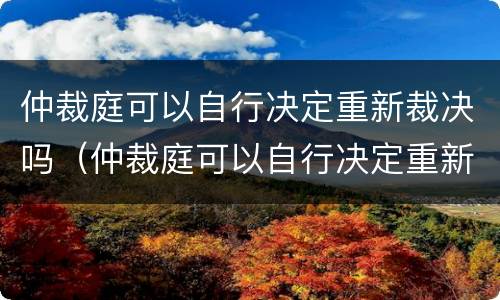 仲裁庭可以自行决定重新裁决吗（仲裁庭可以自行决定重新裁决吗）