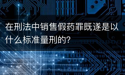 在刑法中销售假药罪既遂是以什么标准量刑的？