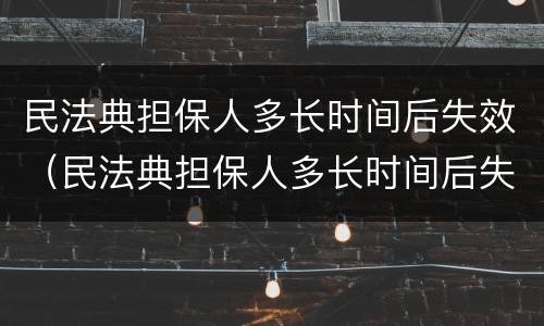 民法典担保人多长时间后失效（民法典担保人多长时间后失效呢）