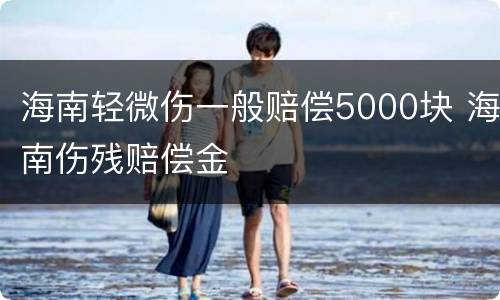 海南轻微伤一般赔偿5000块 海南伤残赔偿金