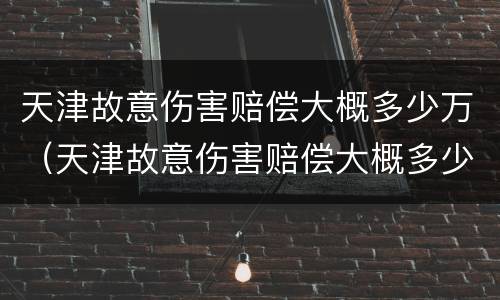 天津故意伤害赔偿大概多少万（天津故意伤害赔偿大概多少万左右）