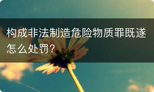构成非法制造危险物质罪既遂怎么处罚?