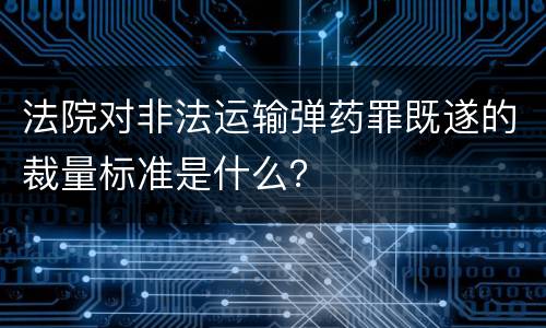 法院对非法运输弹药罪既遂的裁量标准是什么？
