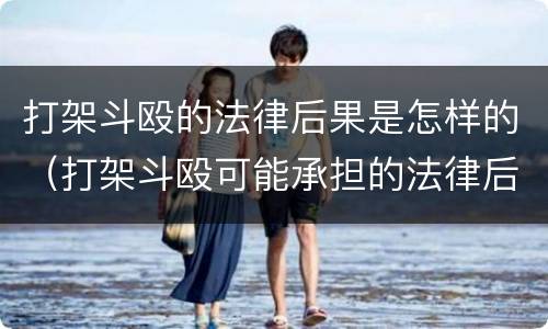 打架斗殴的法律后果是怎样的（打架斗殴可能承担的法律后果）