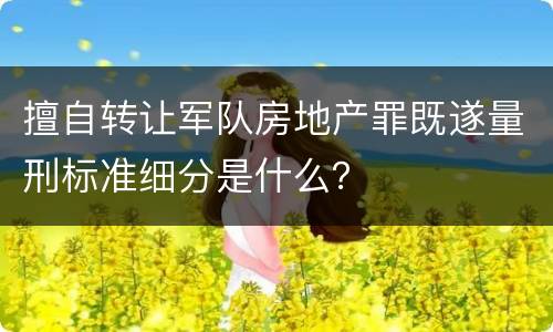 擅自转让军队房地产罪既遂量刑标准细分是什么？