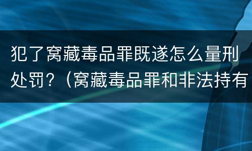 犯了窝藏毒品罪既遂怎么量刑处罚?（窝藏毒品罪和非法持有毒品罪）