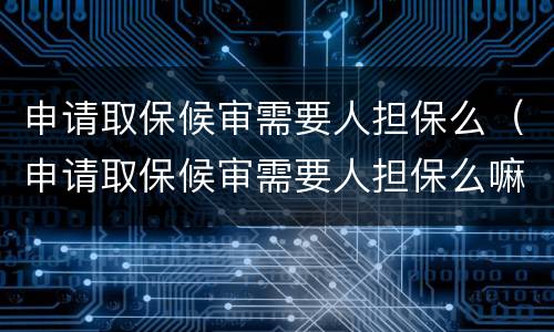 申请取保候审需要人担保么（申请取保候审需要人担保么嘛）